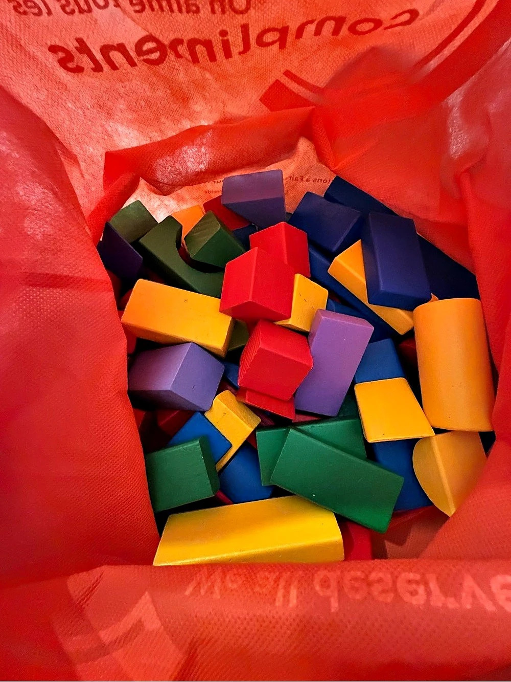 Wooden Building Blocks Set Multicolor Building Blocks- 75 Pieces